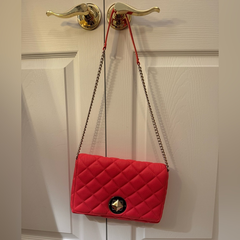 Kate spade coral quilted bag